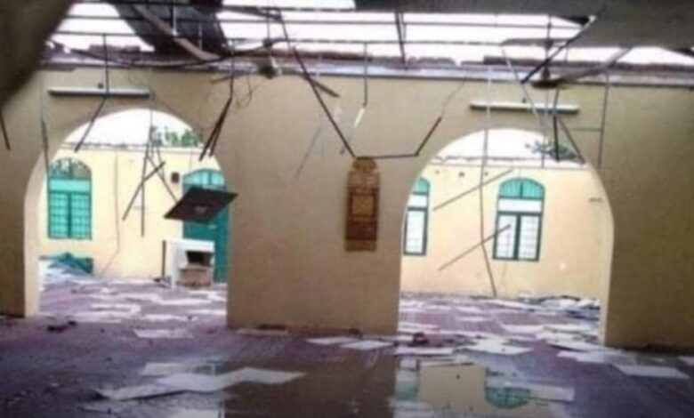 سقوط سقف مسجد