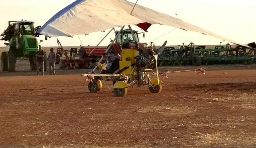 سقوط طائرة رش في القضارف