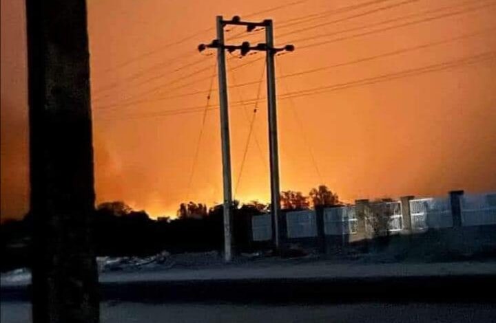 حريق هائل في جياد